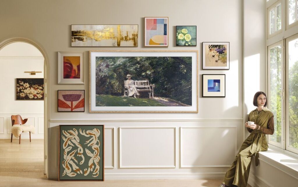 Frame TV models for modern decoration and art visualization